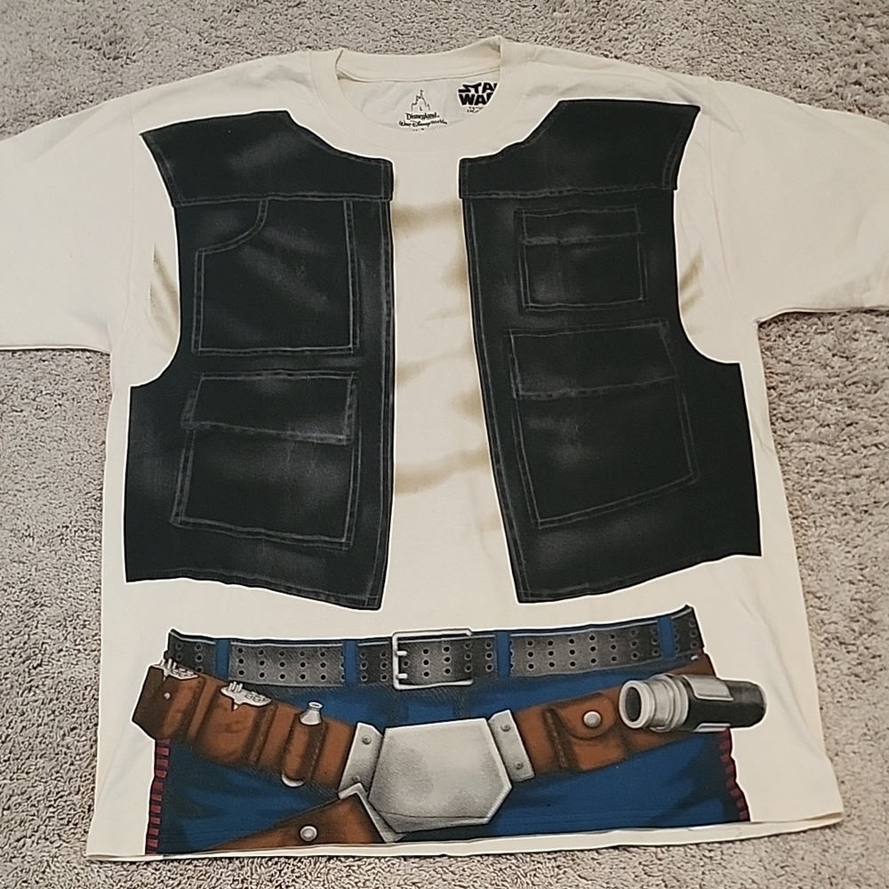 Rare Han Solo Star Wars Costume Graphic T-Shirt Disney Park NWOT